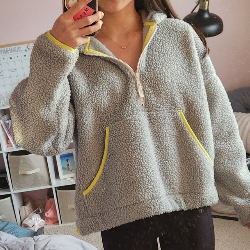 Green free people alike hoodie